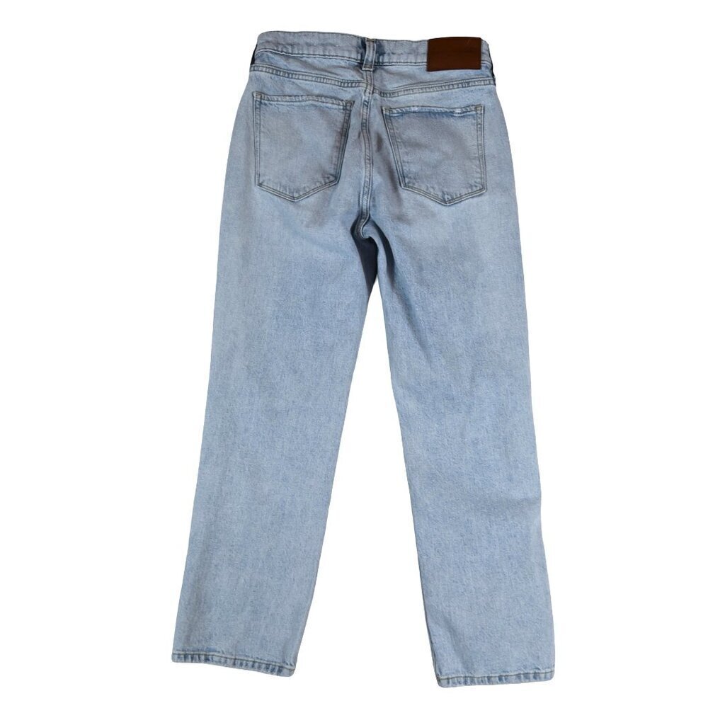 Lucky Brand 90s Straight Leg Jeans Light Wash Distressed Mid Rise 2/26A Grunge - Picture 2 of 11